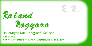 roland mogyoro business card